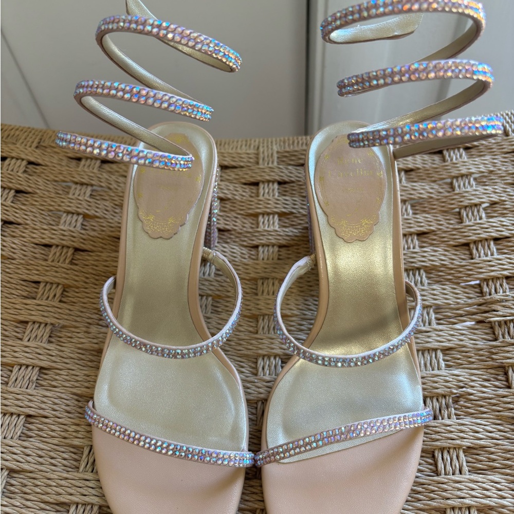 Renne Caovilla Inspired Spiral Strap Heels